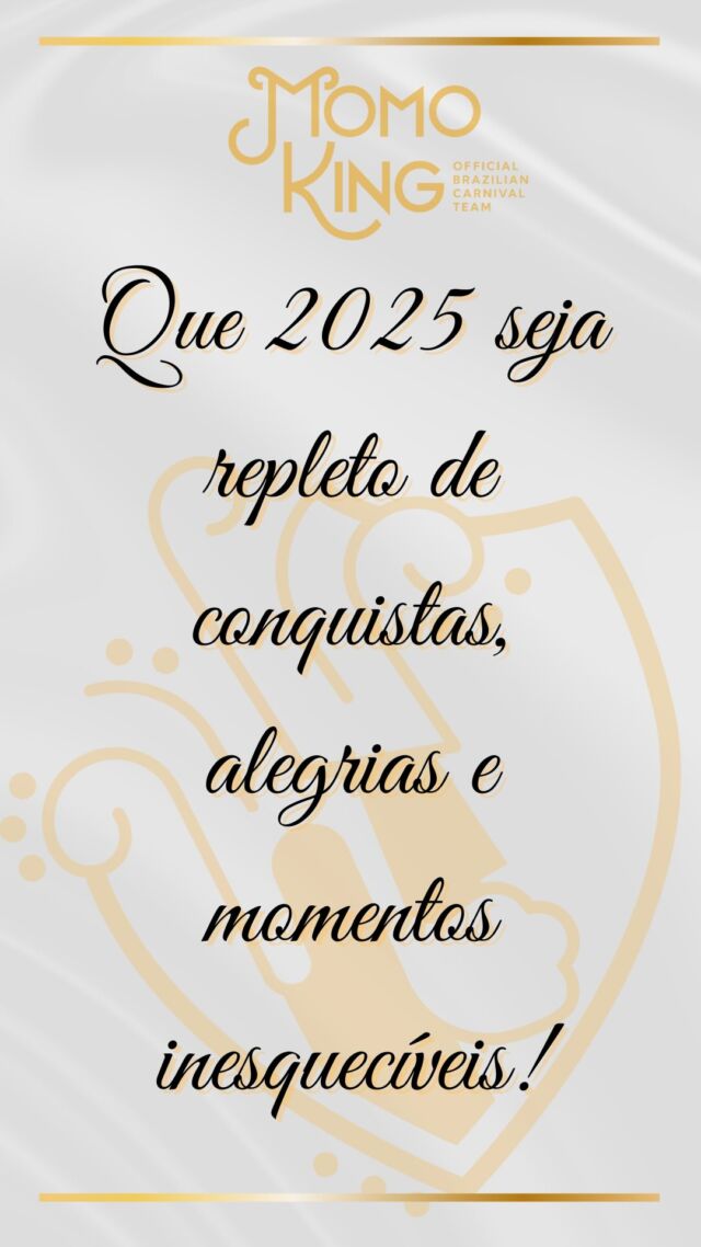 Para equipe Momoking..
Gostaríamos de expressar nossa profunda gratidão a todos pela parceria, confiança e empenho ao longo de 2024. Foi um ano de desafios e conquistas, e nada disso seria possível sem o apoio de cada um de vocês. Agradecemos pela dedicação, pelo compromisso e pela colaboração que fizeram toda a diferença em nossa trajetória.

Aos nossos clientes..
Aproveitamos para agradecer pela confiança de 2024.
Acreditamos que nossa jornada é construída juntos, e sua confiança em nossos serviços é o que nos motiva a sempre melhorar e entregar o melhor.

Desejamos a todos que 2025 seja um ano ainda mais próspero e repleto de novos aprendizados, oportunidades e sucesso para todos nós. Que possamos continuar crescendo juntos, fortalecendo essa parceria que é a base de tudo o que realizamos.

Feliz Ano Novo e que 2025 seja repleto de realizações! ✨

#momokingsambashow #feliz2025